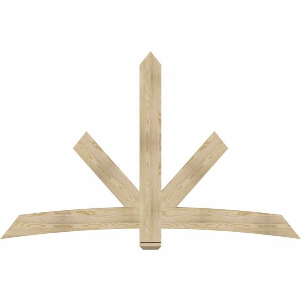 Ekena Millwork Alberta Rough Sawn Timber Gable Bracket, Douglas Fir, 84"W x 53"H x 2"D x 6"F, 15/12 Pitch GBW084X53X0206ALB00RDF - main